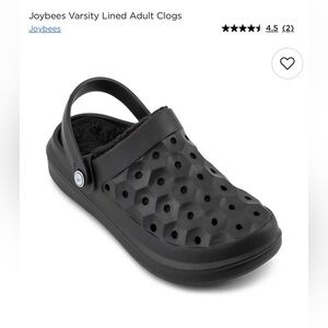 Joybees Black Varsity Lined Adult Clogs